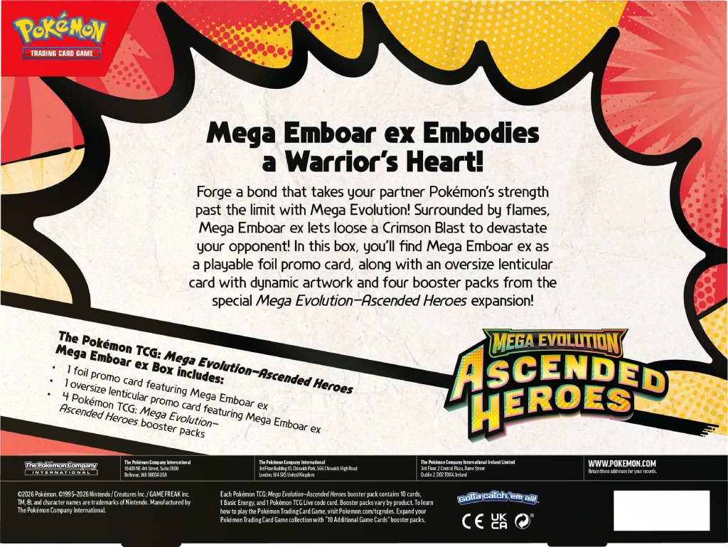 Pokemon - TCG - Ascended Heroes Mega Emboar ex Box