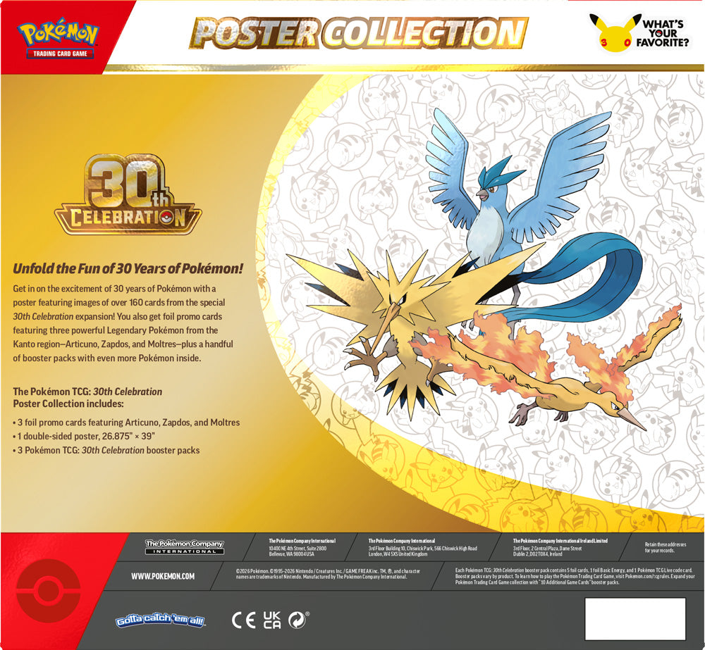 Pokemon - TCG - 30th Celebration Poster Collection
