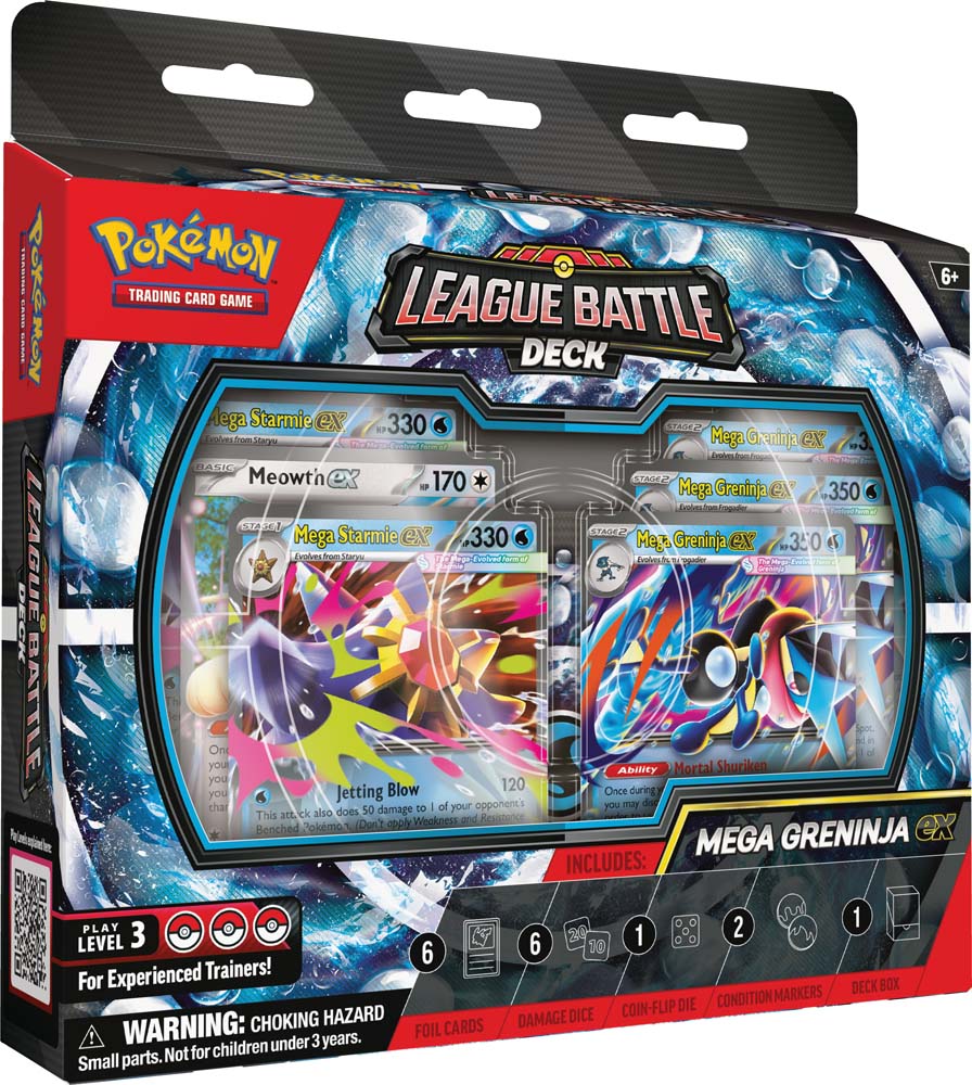 Pokemon TCG Mega Greninja ex League Battle Deck, front of box