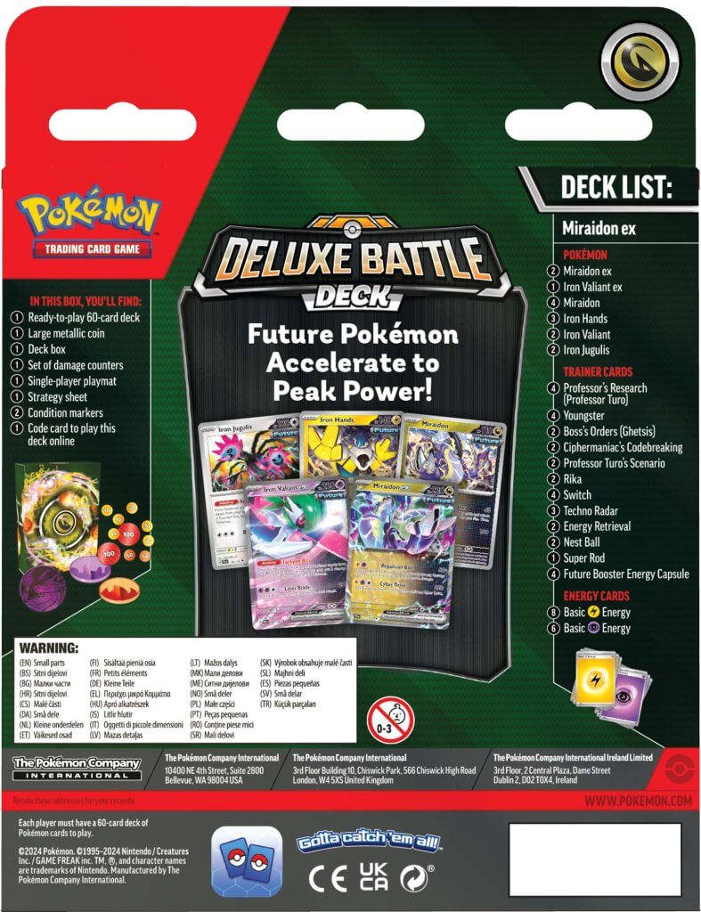 Pokemon - TCG - Miraidon ex / Koraidon ex Deluxe Battle Deck