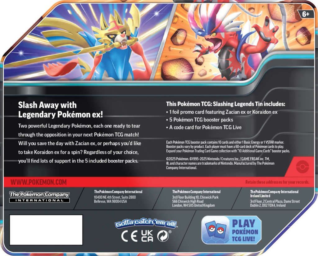 Pokemon - TCG - Slashing Legends Tin