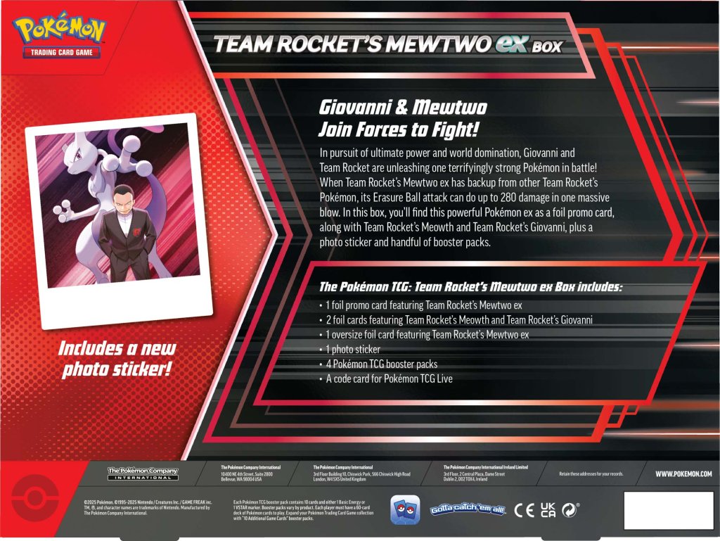 Pokemon - TCG - Team Rocket's Mewtwo ex Box