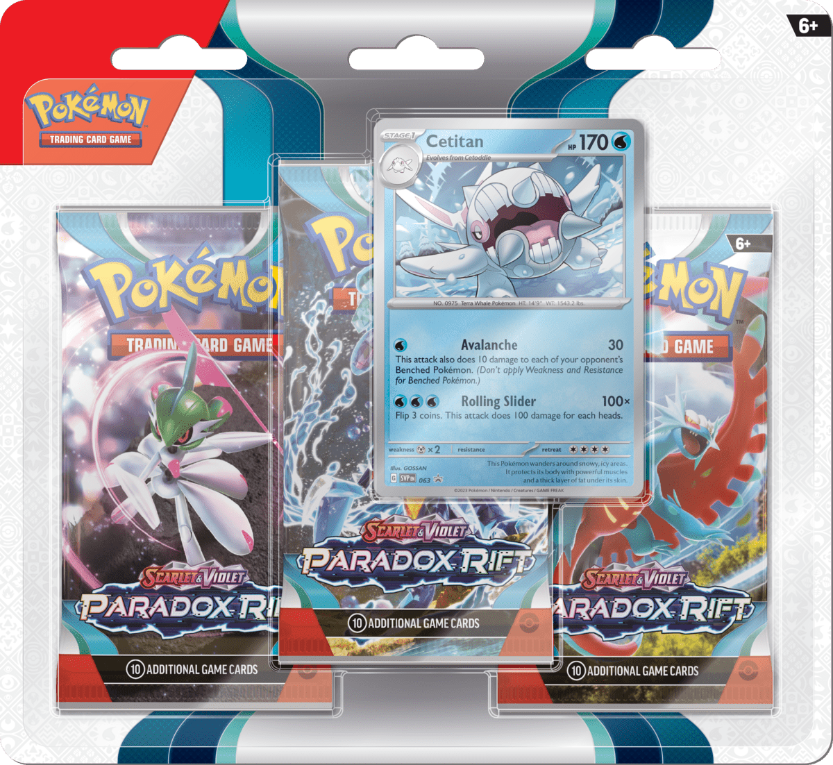 Pokemon - TCG - Paradox Rift Three Pack Booster Blister - Collectible Madness
