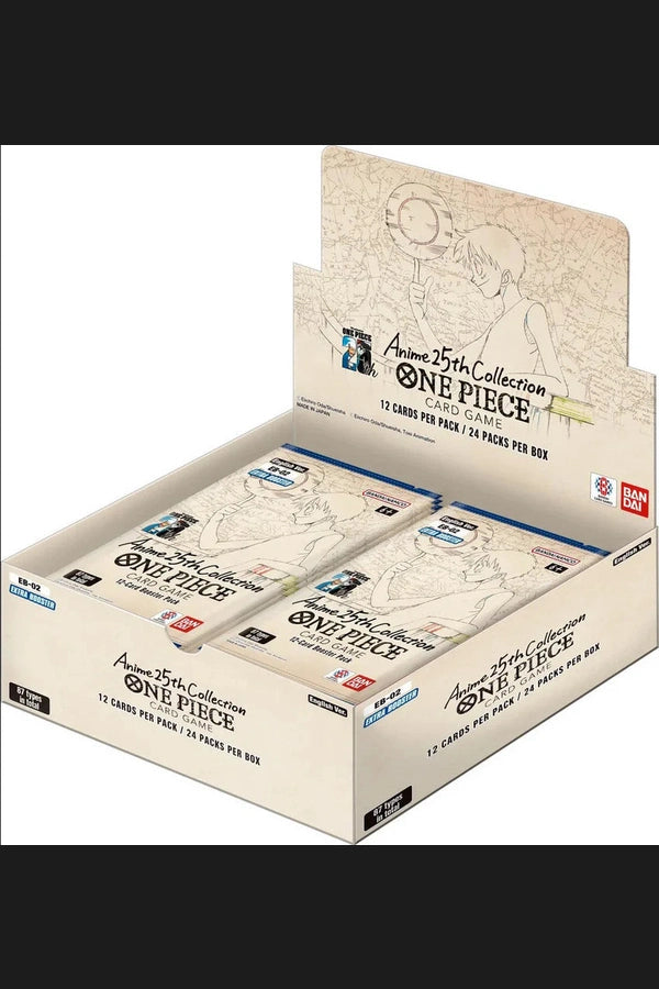 One Piece Complete Anime ONE PIECE Card Game EXTRA Anime 25th Booster Box - 24 Packs, Sealed Japanese EB-02 Eb02 Anime 25th Collection One Piece Complete Anime ONE PIECE Card Game EXTRA Anime 25th Booster Box - 24 Packs, Sealed Japanese EB-02 Eb02 Anime 25th Collection