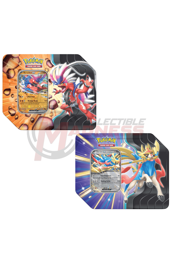 pokmon trading card game slashing legends tin zacian Pokemon TCG: Slashing Legends Tin - Zacian ex