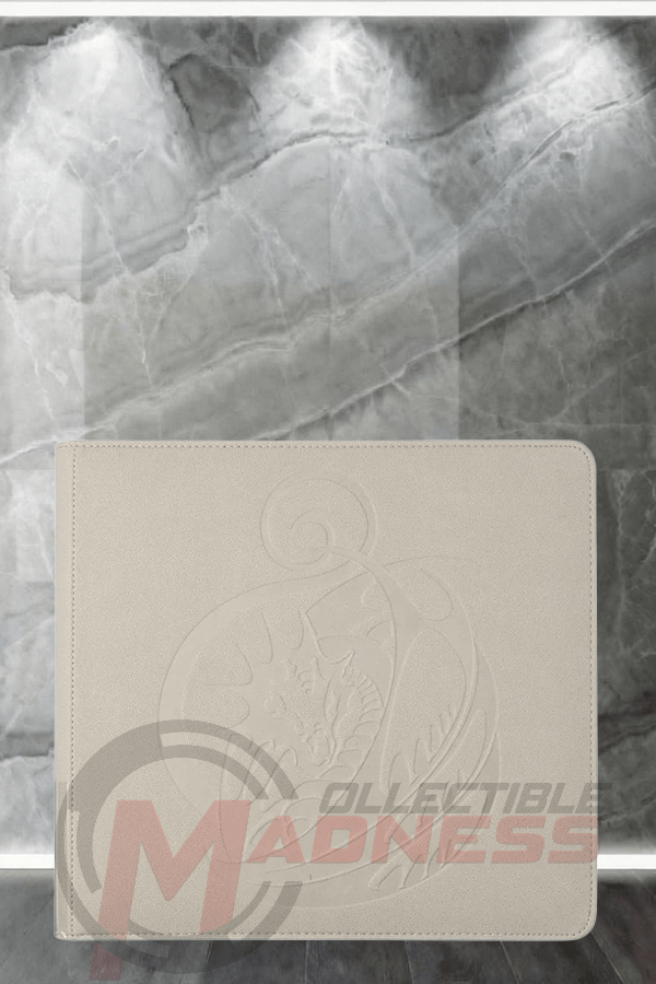 Dragon Shield: XL Zipster Binder – Ashen White