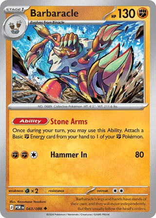 043/088 Barbaracle - Uncommon Reverse Holo