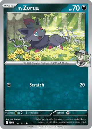 136/217 N's Zorua - Common