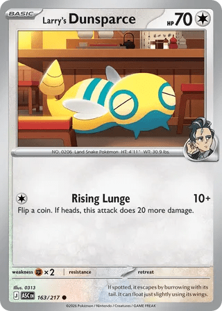 163/217 Larry's Dunsparce - Common Reverse Holo