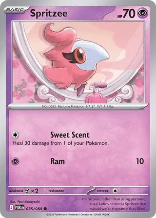 035/088 Spritzee - Common Reverse Holo