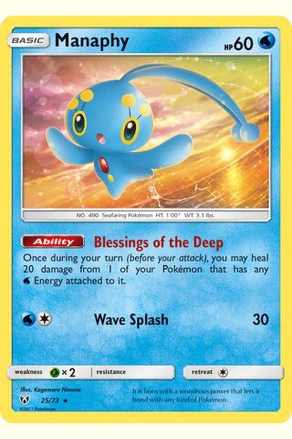 25/73 Manaphy - Rare Holo Reverse Holo