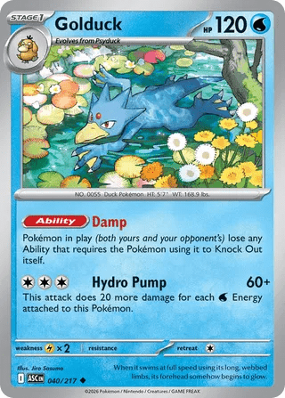 040/217 Golduck - Uncommon Reverse Holo
