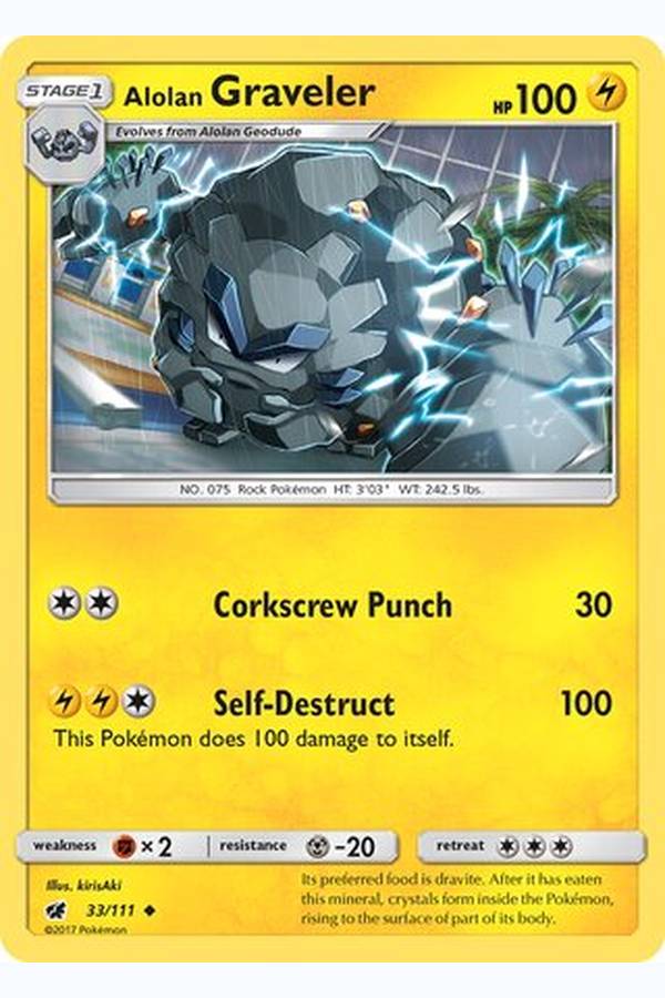 033/111 Alolan Graveler - Uncommon