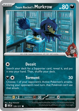 126/217 Team Rocket's Murkrow - Common