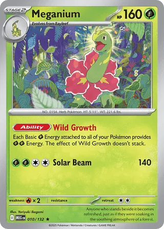 010/132 Meganium - Rare Reverse Holo
