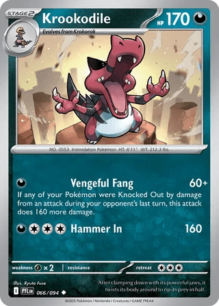066/094 Krookodile - Uncommon Reverse Holo