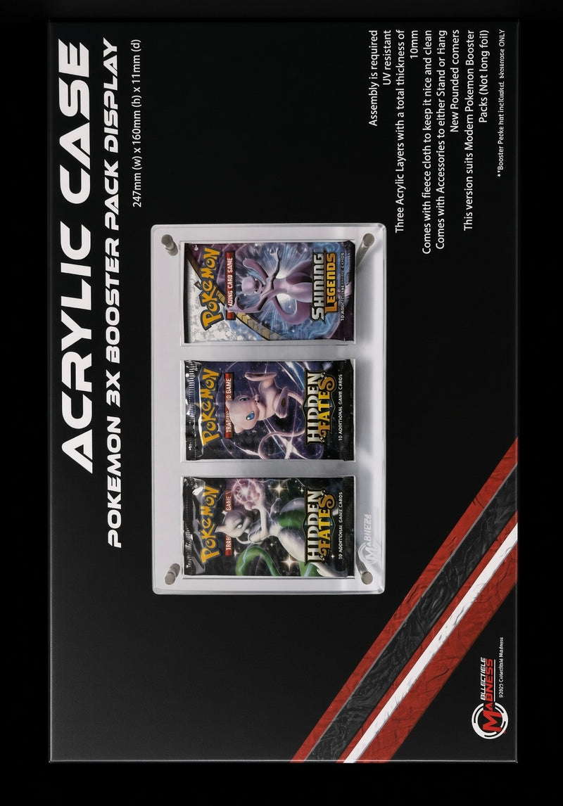 MADGuard 3x Booster Pack Acrylic Display Case | Hang or Stand