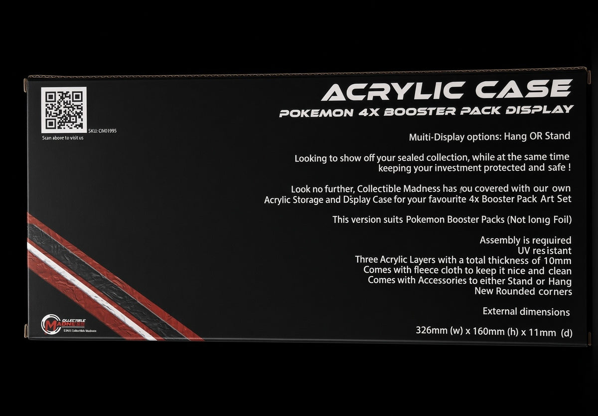 MADGuard 4x Booster Pack Acrylic Display Case | Hang or Stand