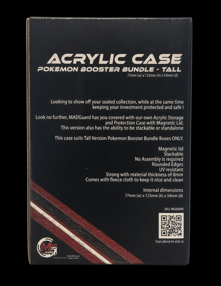 MADGuard Booster Bundle Acrylic Case | Magnetic Lid & Stackable | Tall