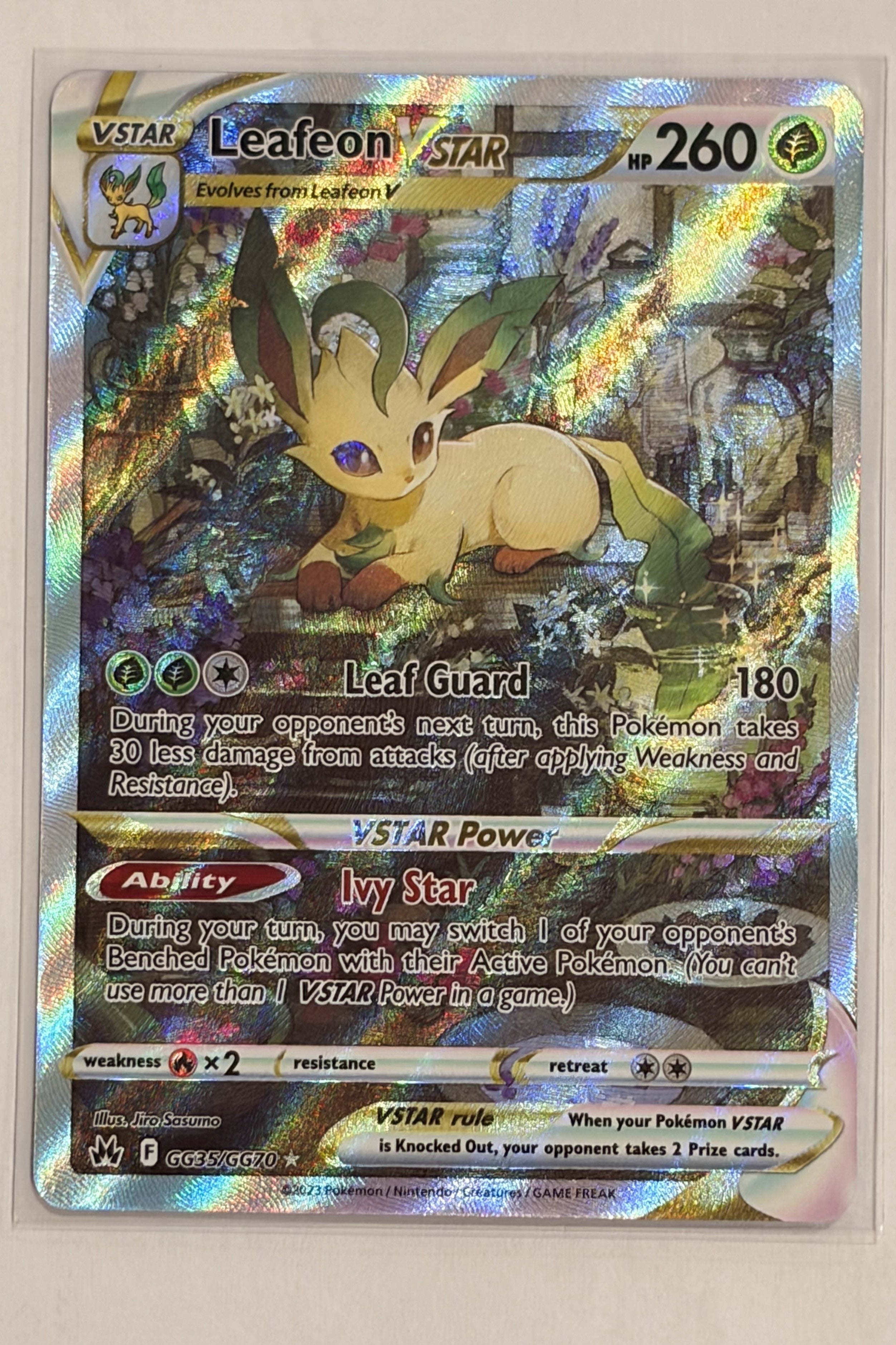 Leafeon Full Art VSTAR GG35/GG70 Crown Zenith NM