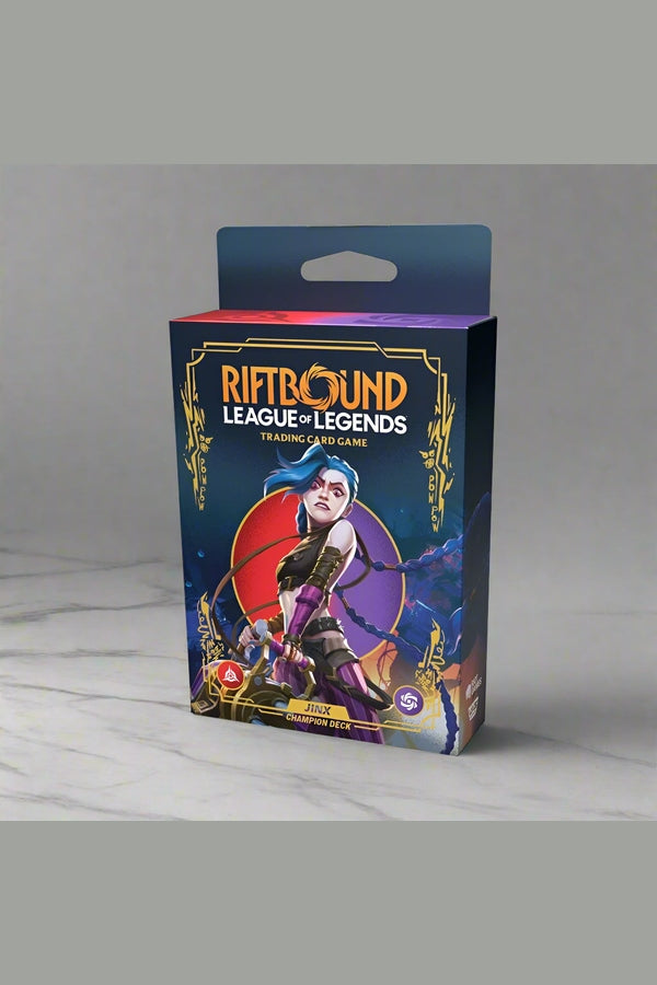 Riftbound League of Legends trading card game packaging on a white background