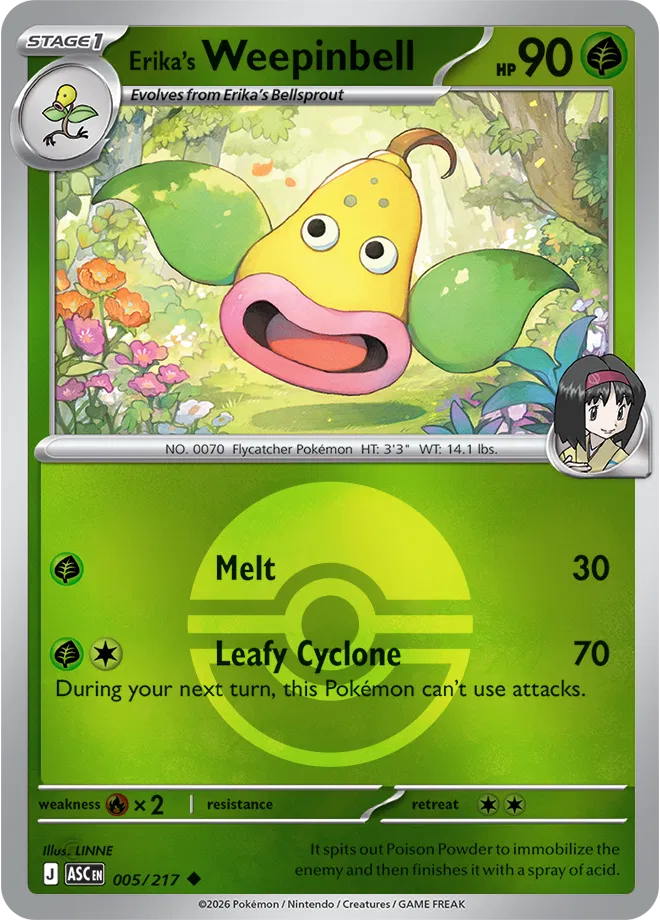 005/217 Erika's Weepinbell - (Poke Ball)