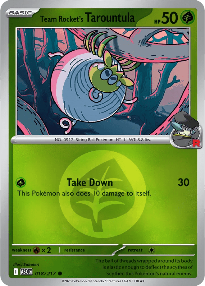 018/217 Team Rocket's Tarountula - (Energy Symbol Pattern)