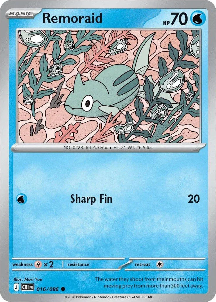 016/086 Remoraid - Common Reverse Holo
