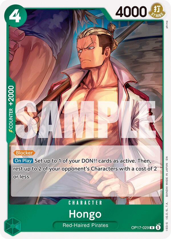 Hongo (OP17-029) Rare (OP-17: The World's Strongest Warriors) Japanese