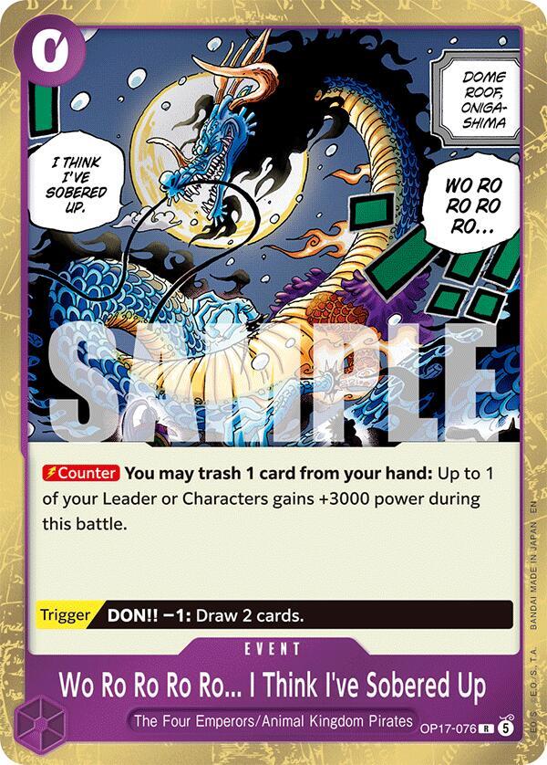 Wo Ro Ro Ro Ro... I Think I've Sobered Up (OP17-076) Rare (OP-17: The World's Strongest Warriors) Japanese