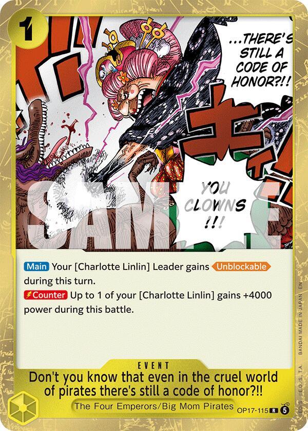 Don't you know that even in the cruel world of pirates there's still a code of honor?!! (OP17-115) Rare (OP-17: The World's Strongest Warriors) Japanese