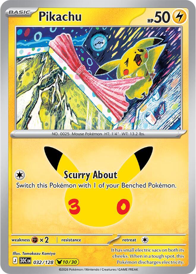 032/128 Pikachu - None