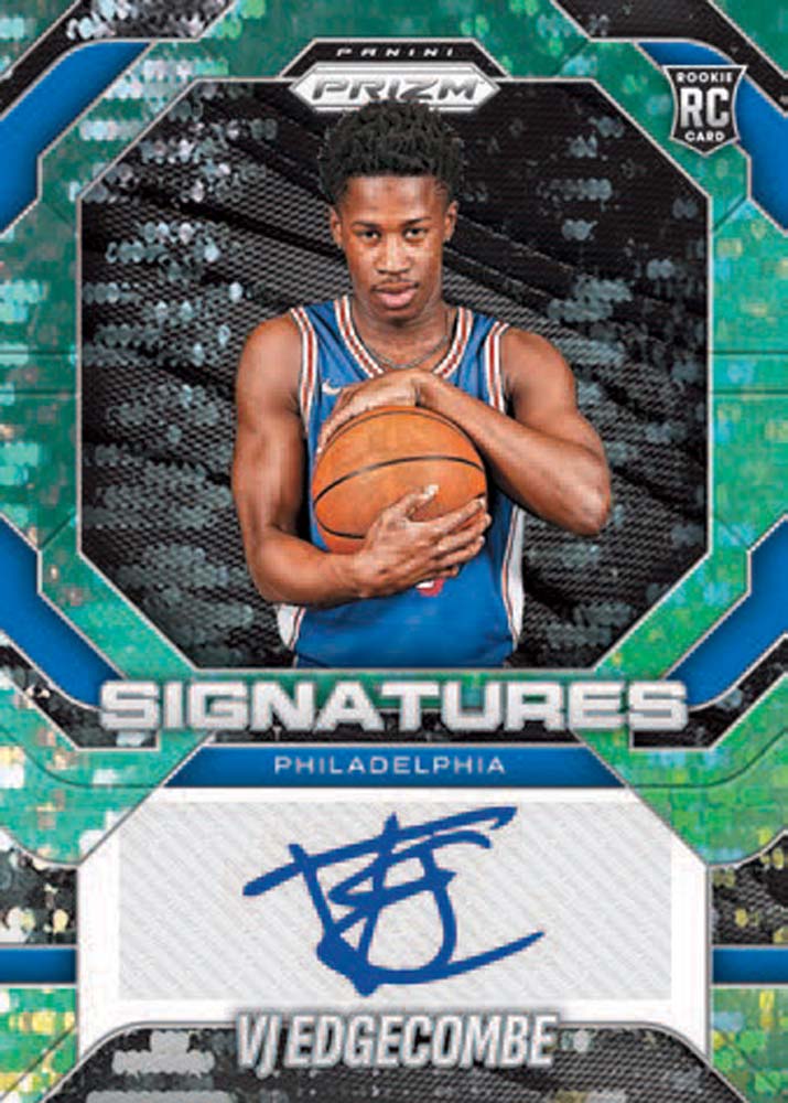 Panini Prizm Basketball 2025-26 Signatures autograph card VJ Edgecombe Green Pulsar parallel