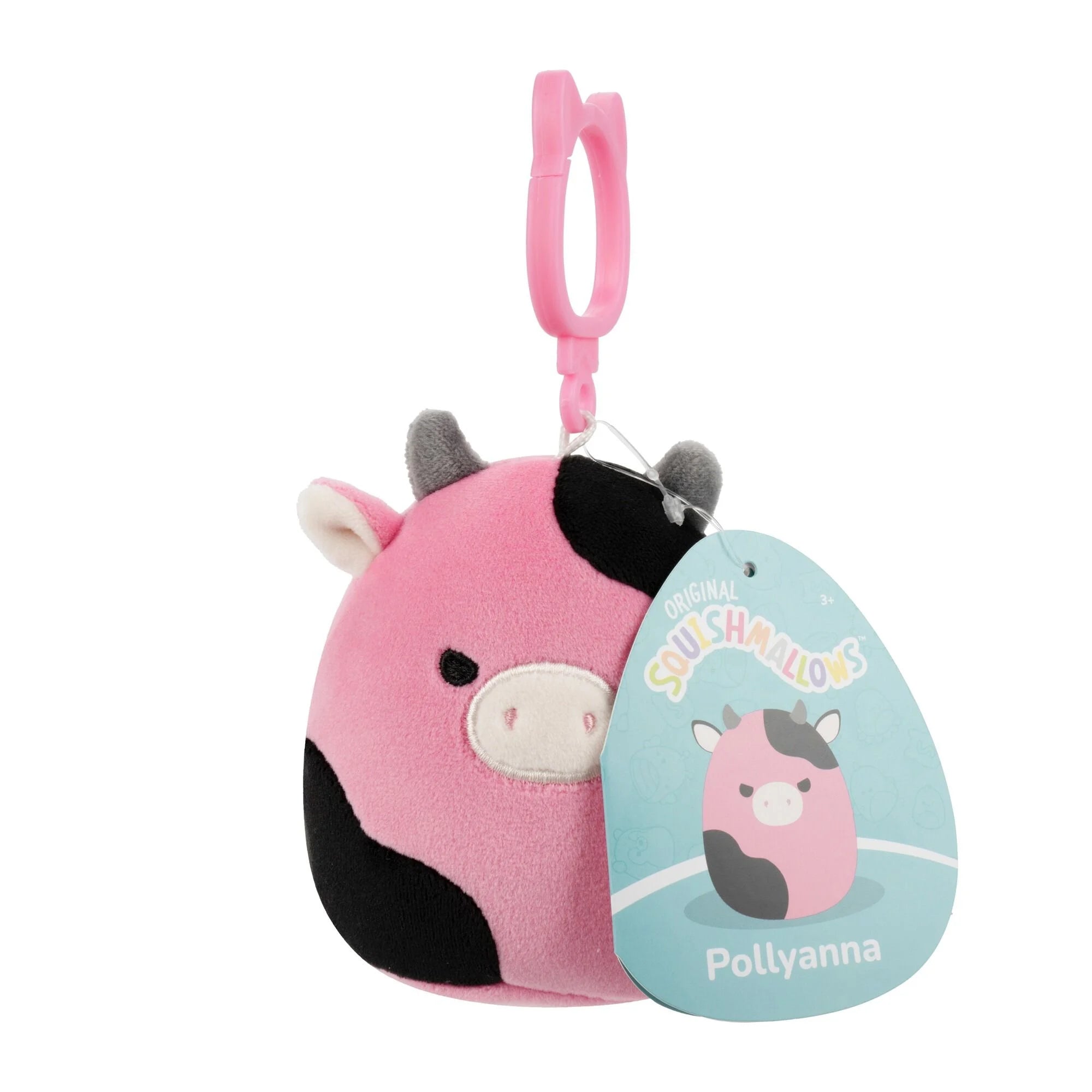 SQUISHMALLOWS 3.5" Clip Pollyanna Cow