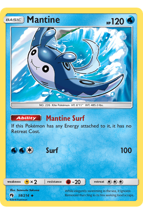 058 / 214 Mantine-Uncommon - Collectible Madness