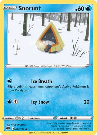 034/172 Snorunt - Common - Collectible Madness