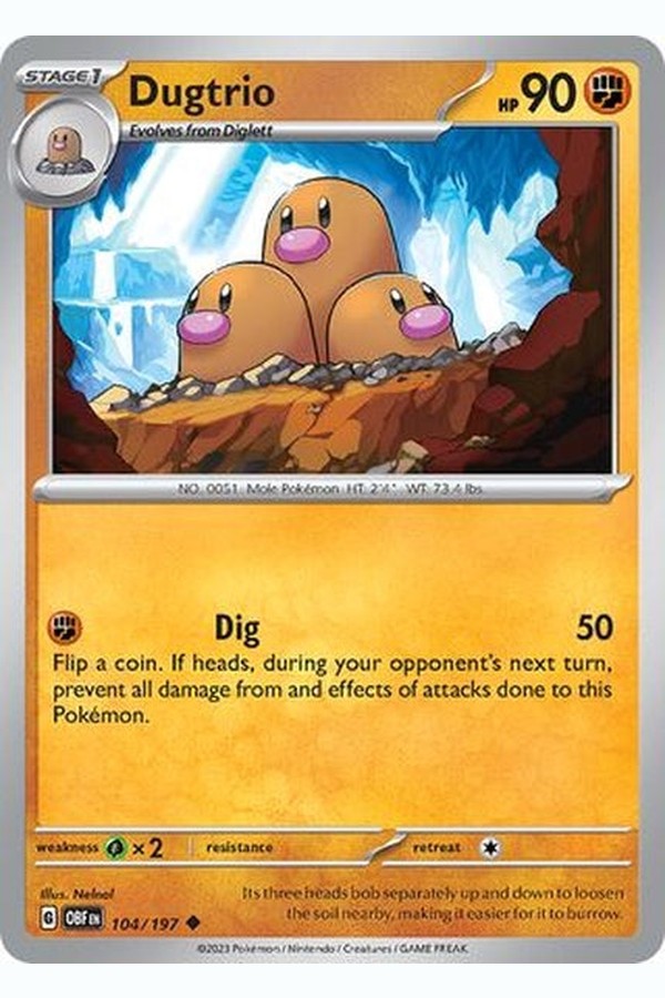 104/197 Dugtrio - Uncommon