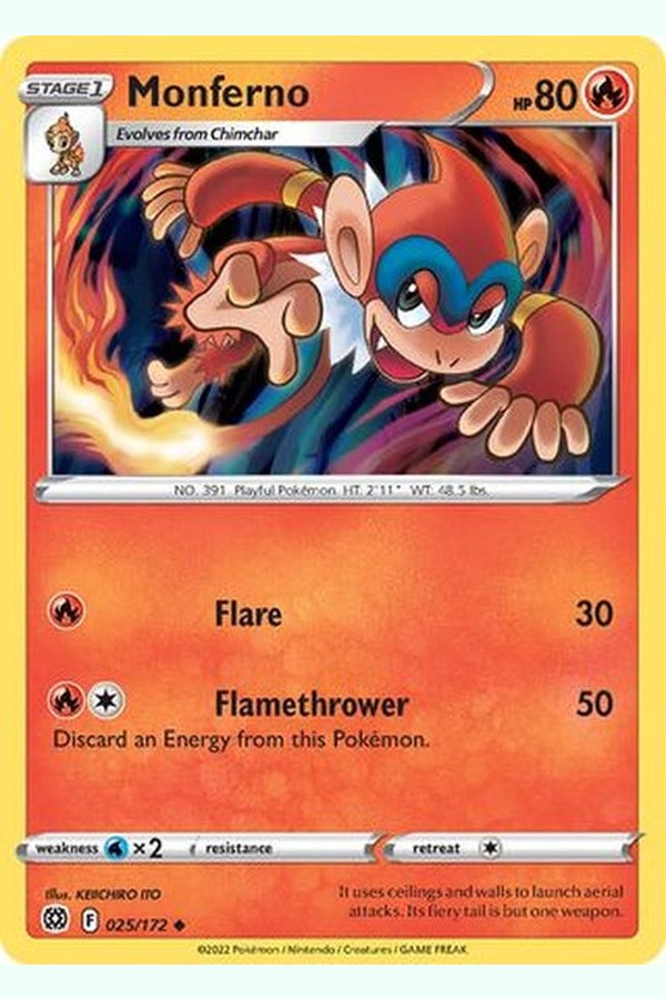 025/172 Monferno - Uncommon - Collectible Madness