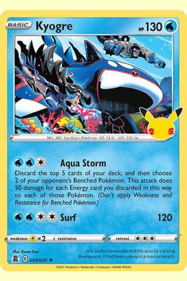 003/025 Kyogre - Rare - Collectible Madness