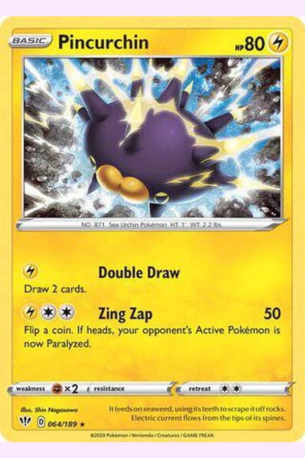 064/189 Pincurchin - Rare Holo - Collectible Madness