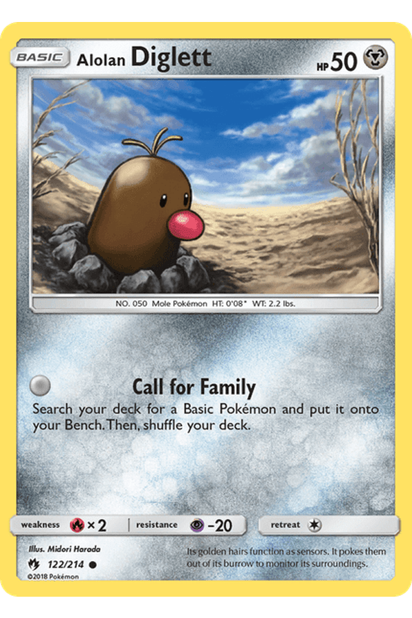 122 / 214 Alolan Diglett-Common - Collectible Madness