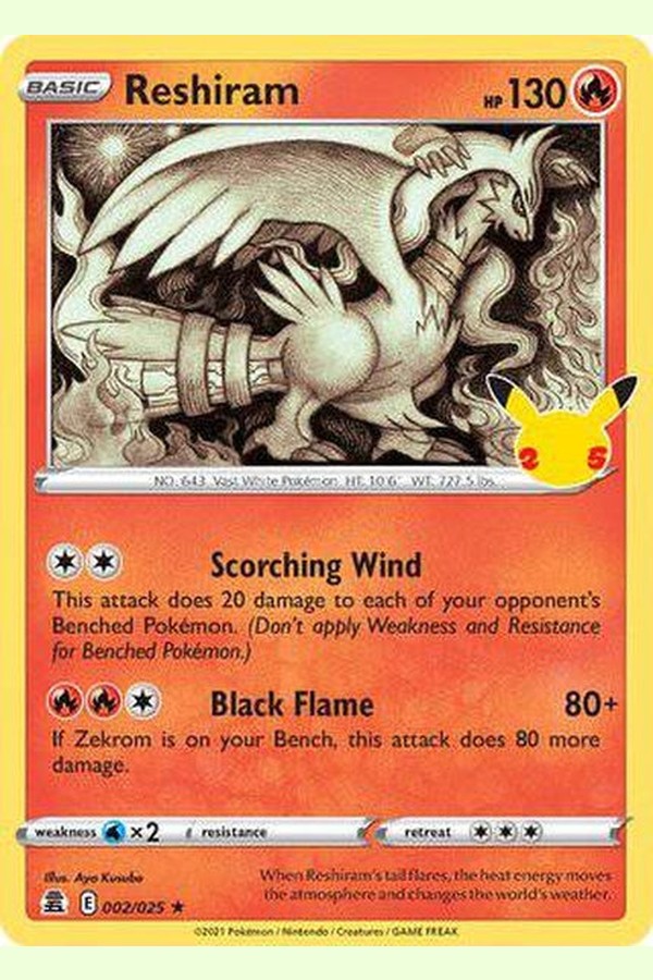 002/025 Reshiram - Rare - Collectible Madness