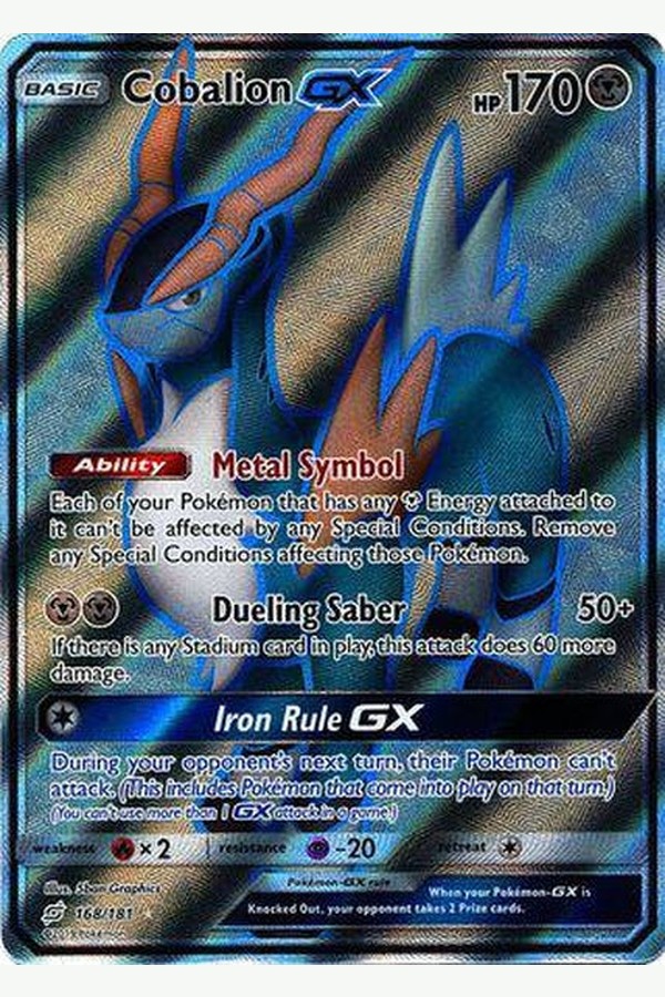 168 / 181 Cobalion GX- Ultra Rare - Collectible Madness