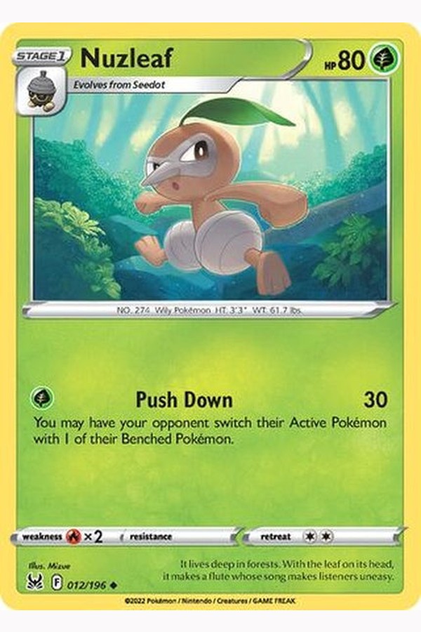 012/196 Nuzleaf - Uncommon Reverse Holo