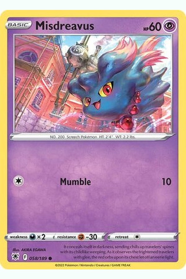 058/189 Misdreavus - Common - Collectible Madness