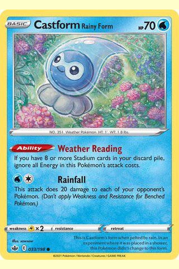 033/198 Castform Rainy Form - Common - Collectible Madness