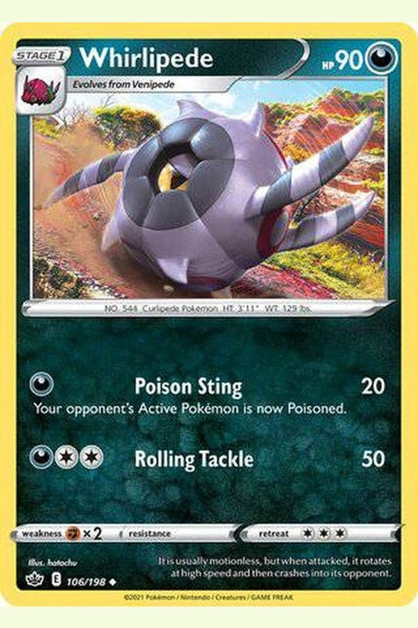 106/198 Whirlipede - Uncommon - Collectible Madness