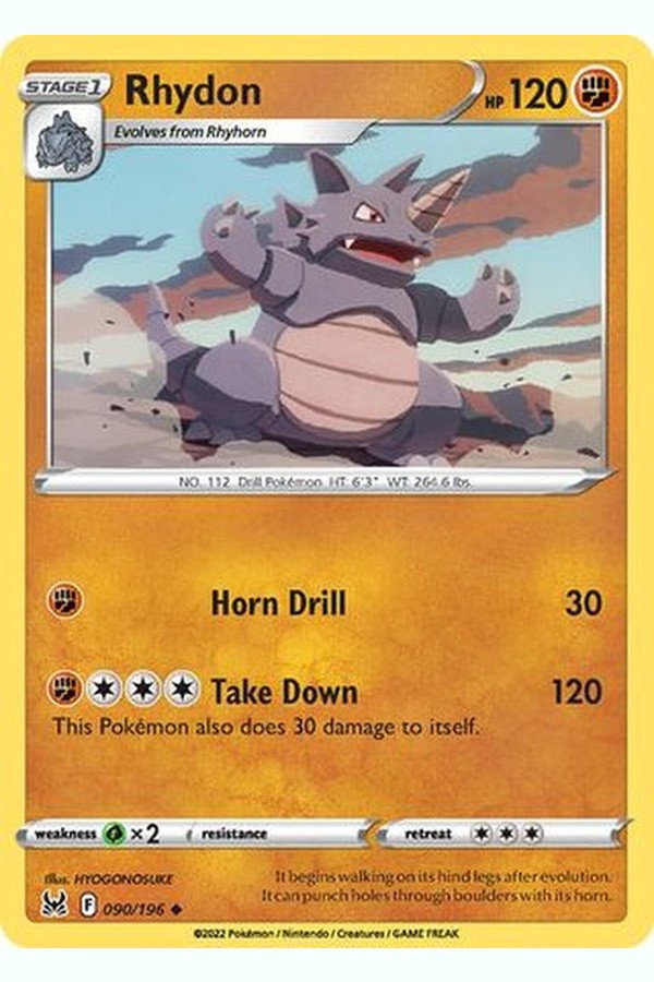 090/196 Rhydon - Uncommon Reverse Holo