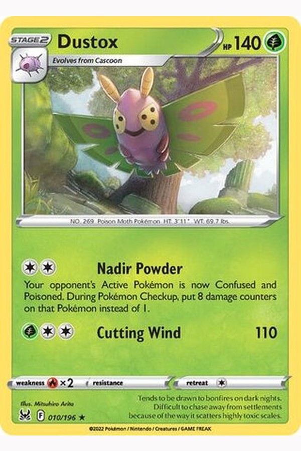 010/196 Dustox - Rare Reverse Holo