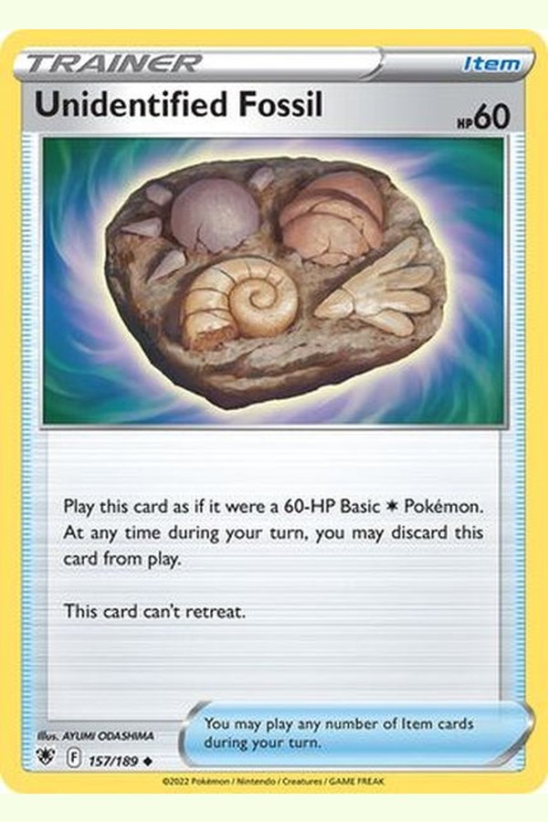 157/189 Unidentified Fossil - Uncommon - Collectible Madness